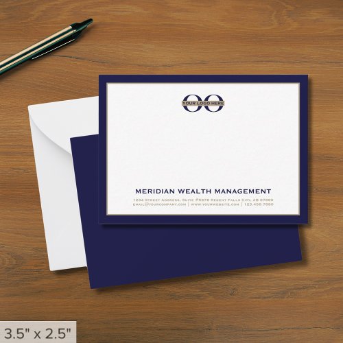 Professional Business Note Cards with Company Logo