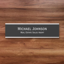 Name Plaque Office Door Sign Gold 220mmX50mm Any Text Personalised