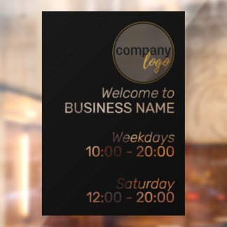 PROFESSIONAL BUSINESS OWN LOGO SIGN OPENING HOURS