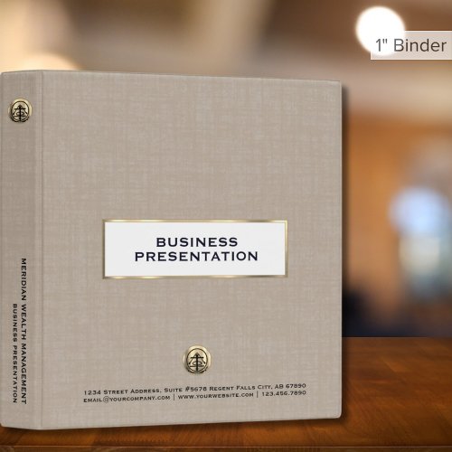 Professional Business Presentation Binder