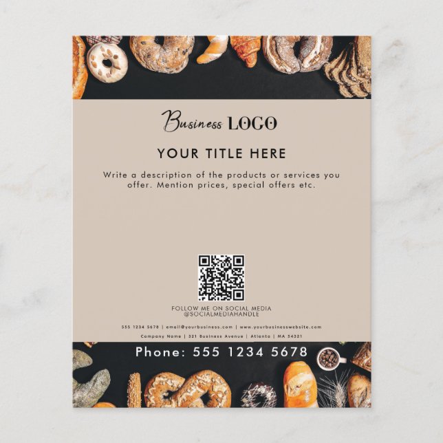 Professional Business Promotional 2 Photo Beige Flyer (Front)