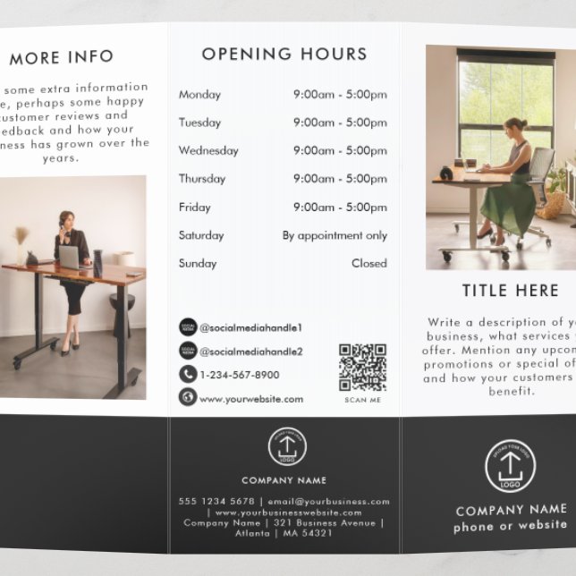 Professional Business Promotional Marketing Photos Brochure (Outside Middle)