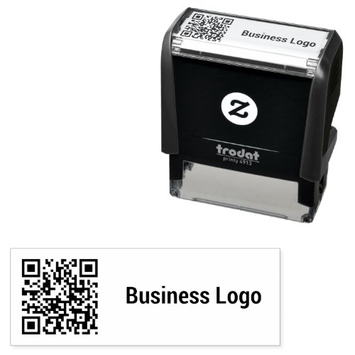 Professional Business QR Code Business Logo Self_inking Stamp