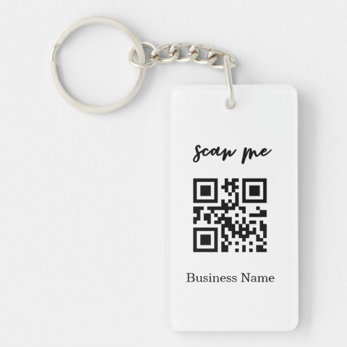 Professional Business QR Code Logo Keychain