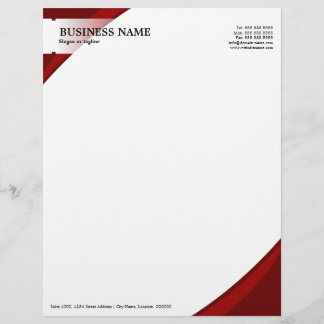 Professional Business Red Letterhead