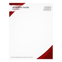 Dark Red Letterhead | Zazzle