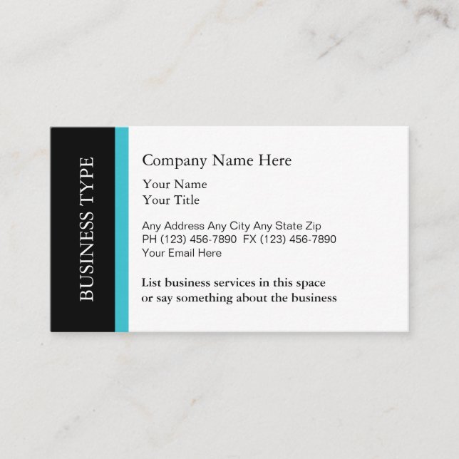Professional Business Services Card (Front)