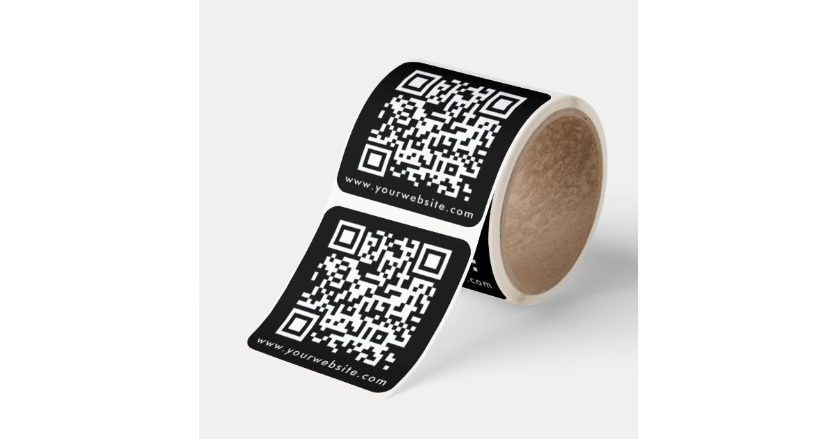 Professional Business Square QR Code Website Sticker | Zazzle