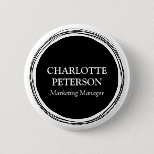Professional Business Staff Office Work Name Tag  Button