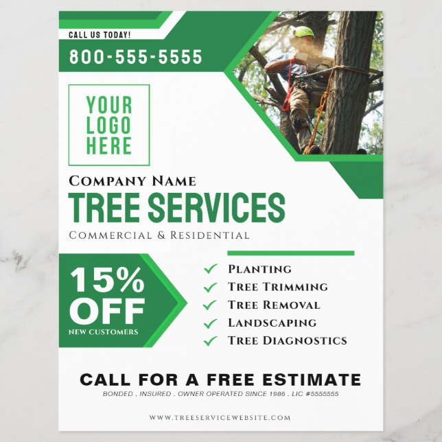 Professional Business Tree Services Flyer (Front)