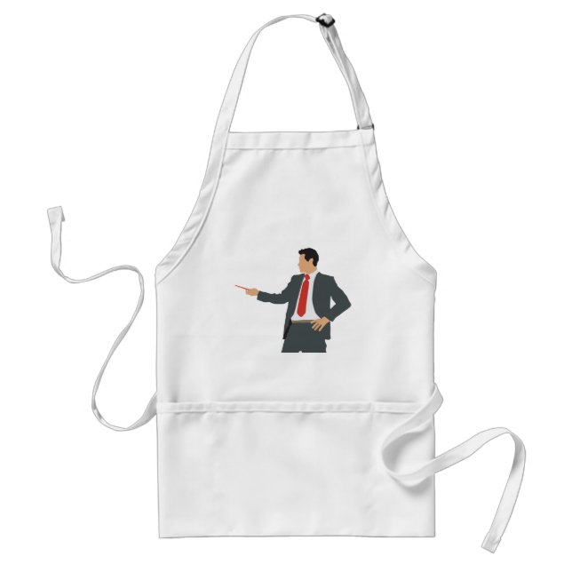 Professional Businessman in Suit with Pointer Adult Apron (Front)