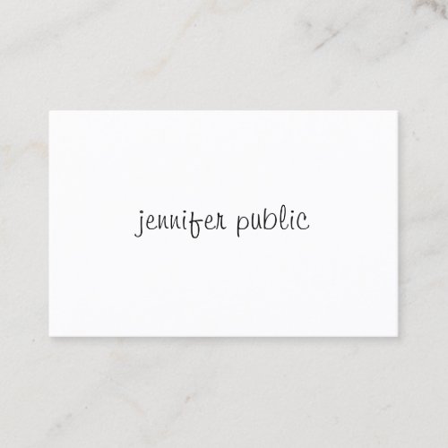 Professional Calligraphed Modern Clean Template Business Card