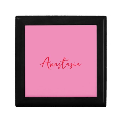 Professional calligraphy name custom pink gift box