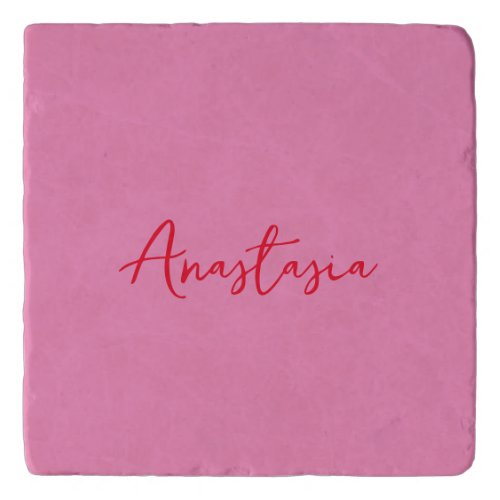 Professional calligraphy name custom pink trivet