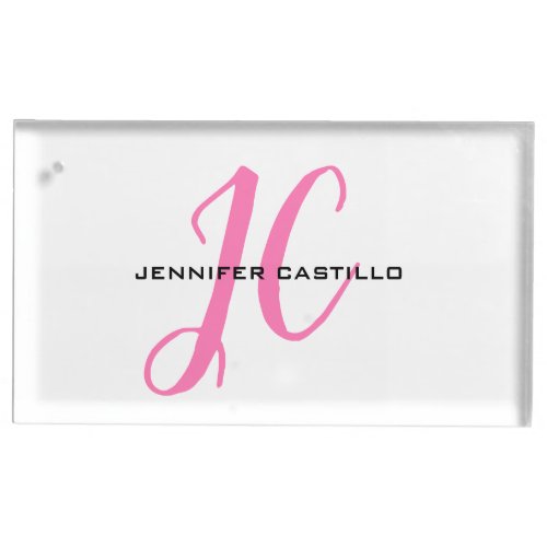Professional Calligraphy Script Monogram Girly Place Card Holder
