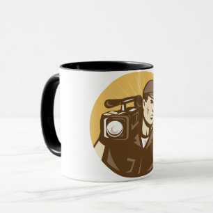 Professional Cameraman and Videographer Retro Mug