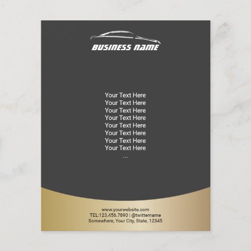 Professional Car Auto Detailing Automotive Flyer