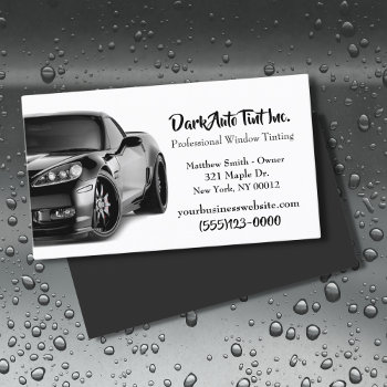 Professional Car Auto Window Tint Service Business Card by tyraobryant at Zazzle