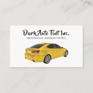 Professional Car Auto Window Tint Service Business Card