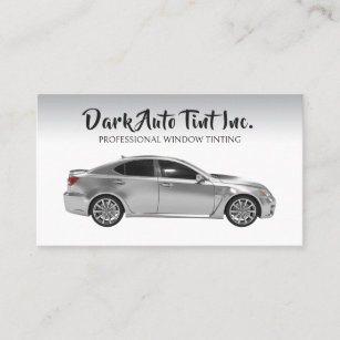 Professional Car Auto Window Tinting Service Business Card