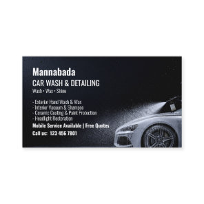 Professional Car Detailing Washing Auto Cleaning Business Card