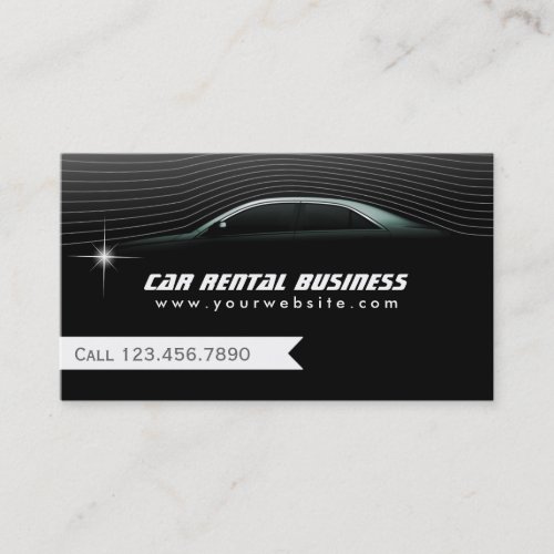 Professional Car Hire/Limo Service Business Card