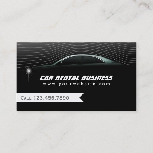 Customizable Professional Car Hire/Limo Service Business Card