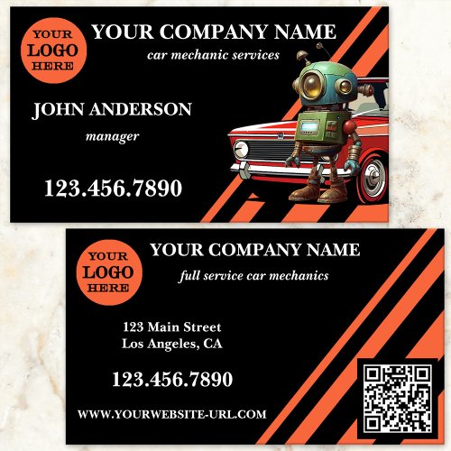 Professional Car Mechanic Services Business Card