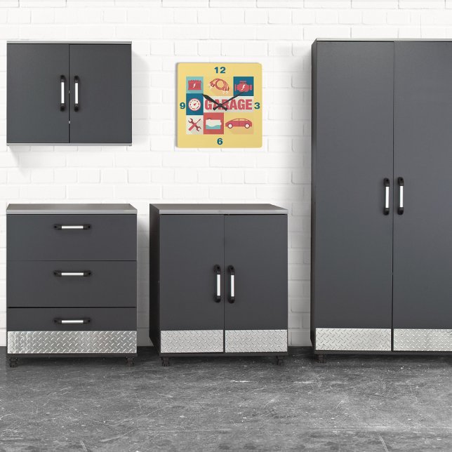 Professional Car Repairman Iconic Designed Square Wall Clock (Creator Uploaded)