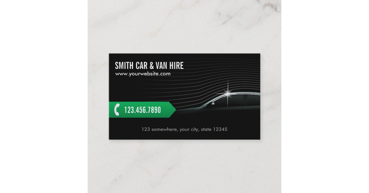 Professional Car & Van Hire Business Card