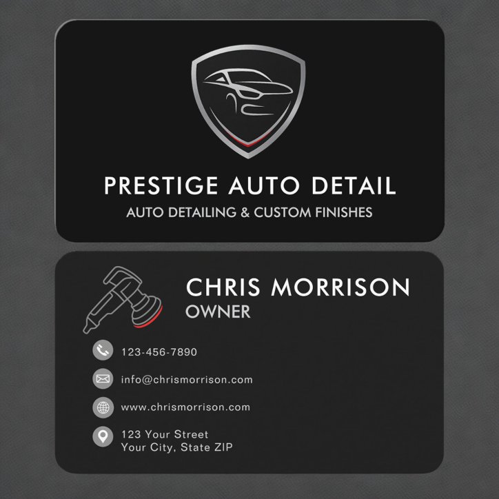 Professional Car Wash Detailing Service Business Card