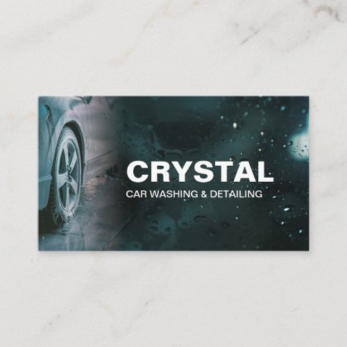 Professional Car Washing and Auto Detailing Business Card