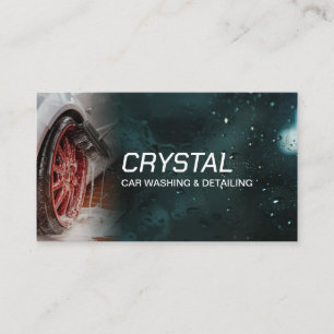 Professional Car Washing and Auto Detailing Business Card