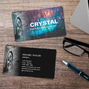 Professional Car Washing and Auto Detailing Business Card