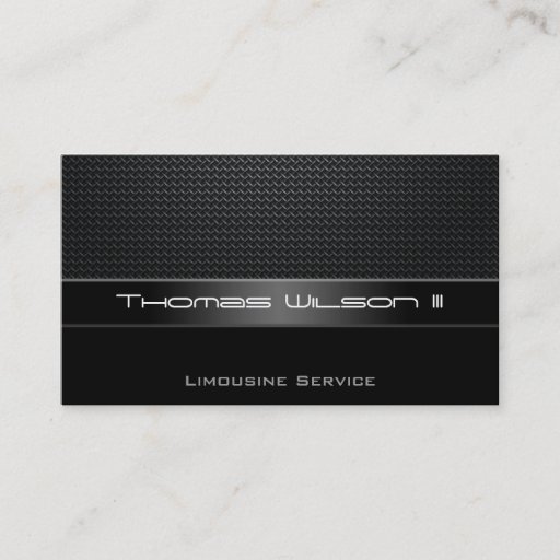 Customizable Professional Carbon Fiber Limo Business Cards