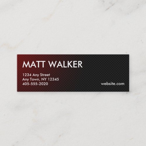 Professional Carbon Fiber red business cards