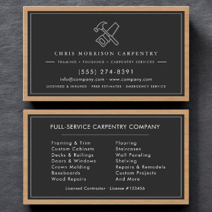 Professional Carpenter Business Card