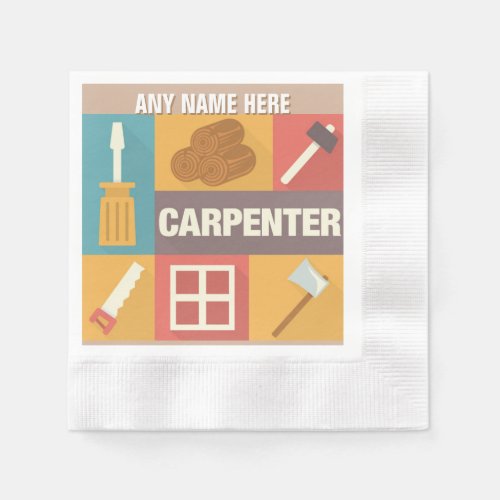 Professional Carpenter Iconic Designed Paper Napkins