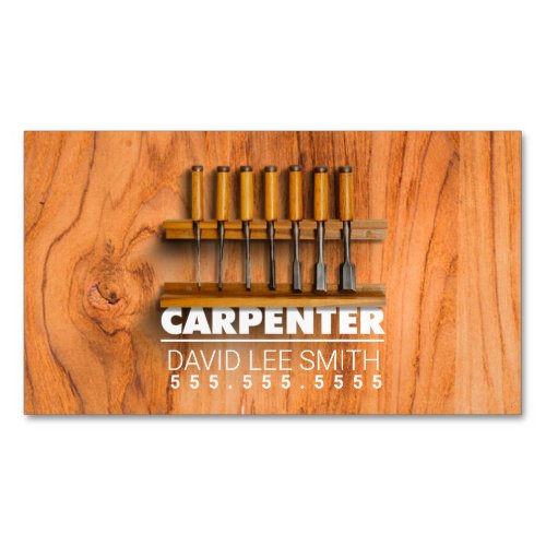 Professional Carpenter tools Business Card Magnet