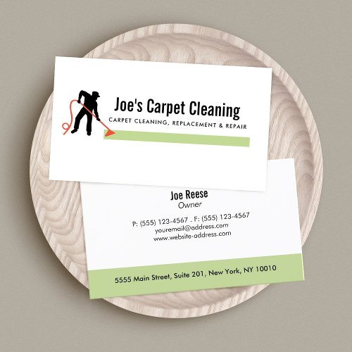 Professional Carpet Cleaning and Floor Cleaner Business Card