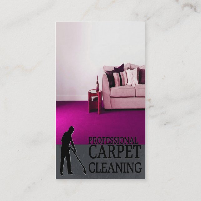 Professional Carpet Cleaning Service Business Card (Front)