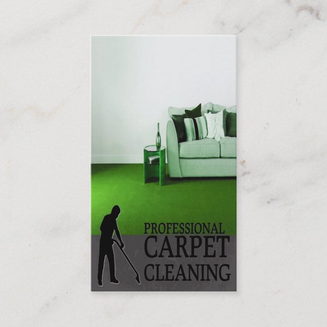 Professional Carpet Cleaning Service Business Card (Front)