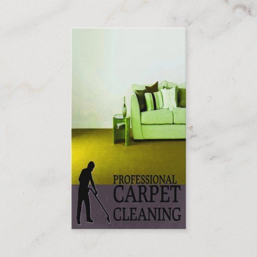 Professional Carpet Cleaning Service Business Card