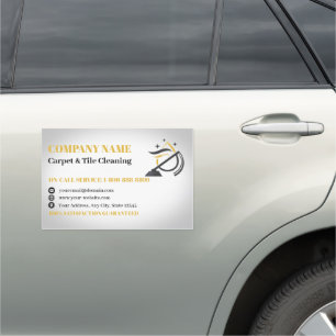 Professional Carpet & Tile Cleaning Logo Car Magnet
