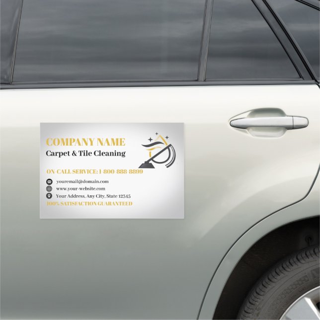 Professional Carpet & Tile Cleaning Logo Car Magnet (In Situ)