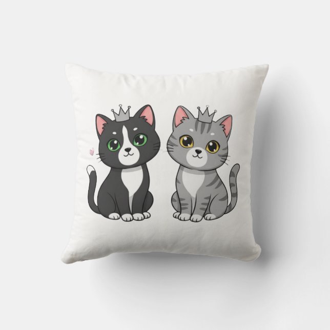 Professional Cat Cuddler Throw Pillow (Back)