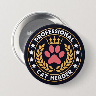 Professional cat herder button