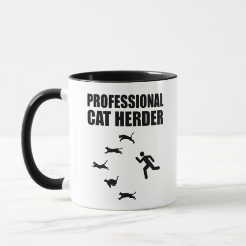 Professional Cat Herder Funny Herding Cats Mug