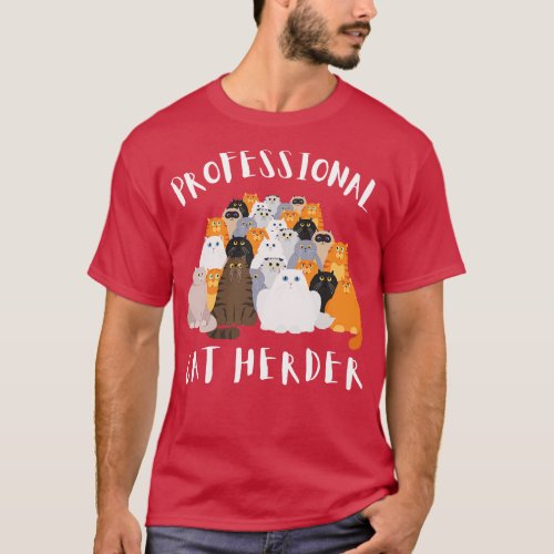 Professional Cat Herder Project Manager Cat Lover T_Shirt