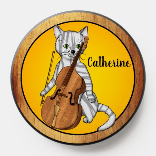 Professional Cat Plays the Cello PopSocket